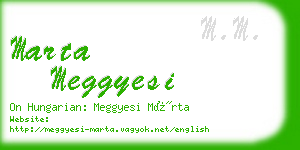 marta meggyesi business card